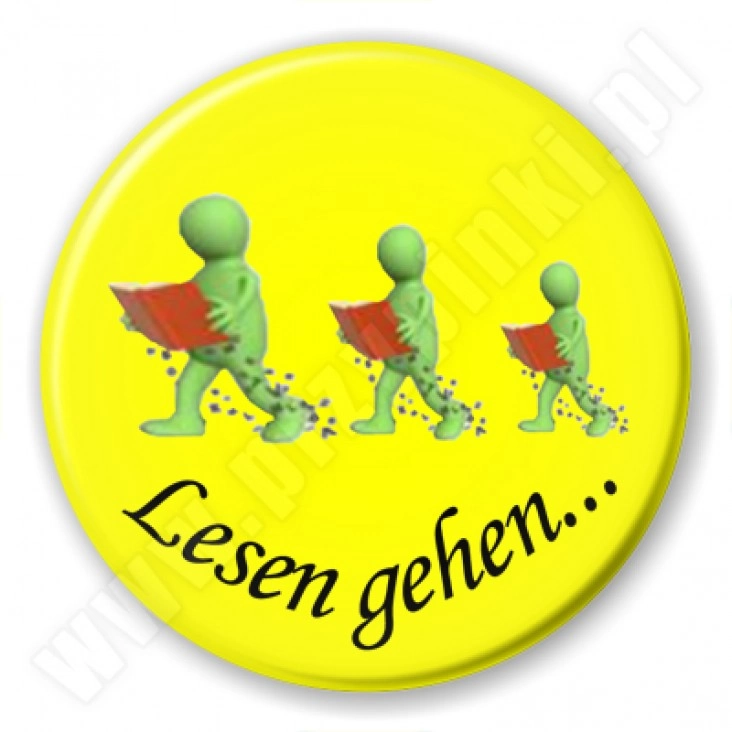 przypinka Lesen gehen