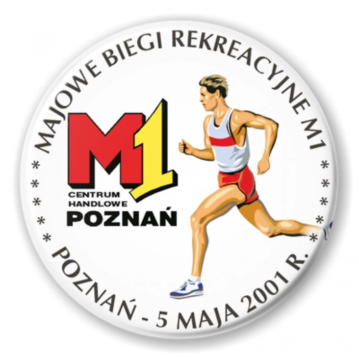 przypinka Majowe Biegi Rekreacyjne M1 2001