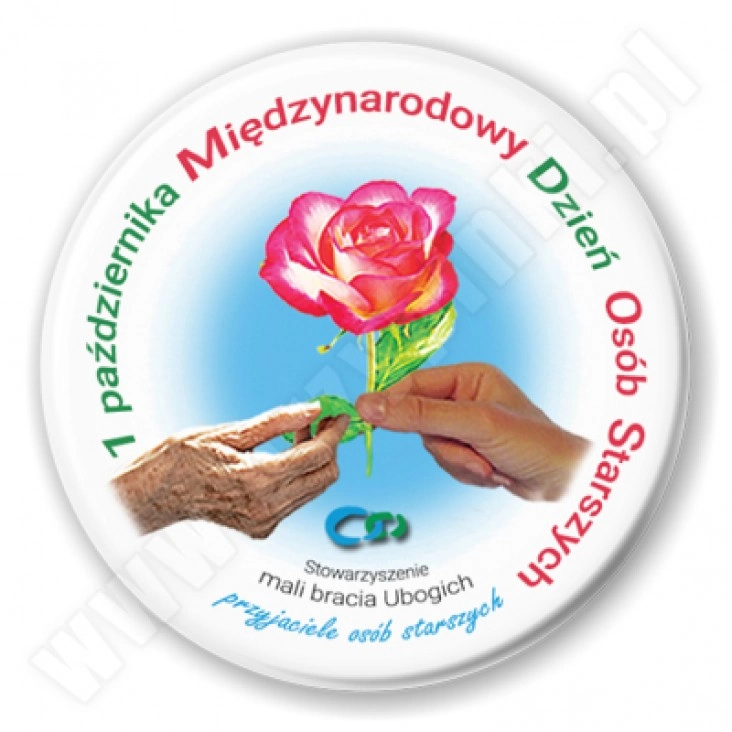 przypinka Międzynarodowy Dzień Osób Starszych