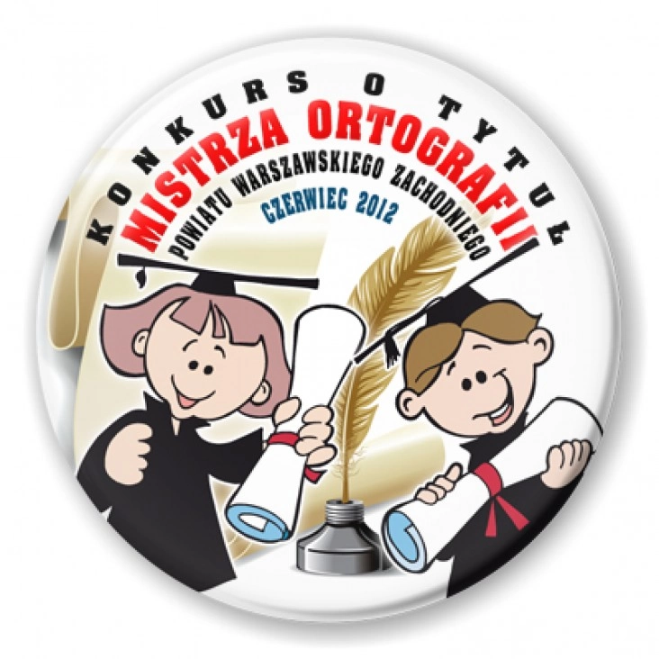 przypinka Mistrz Ortografii