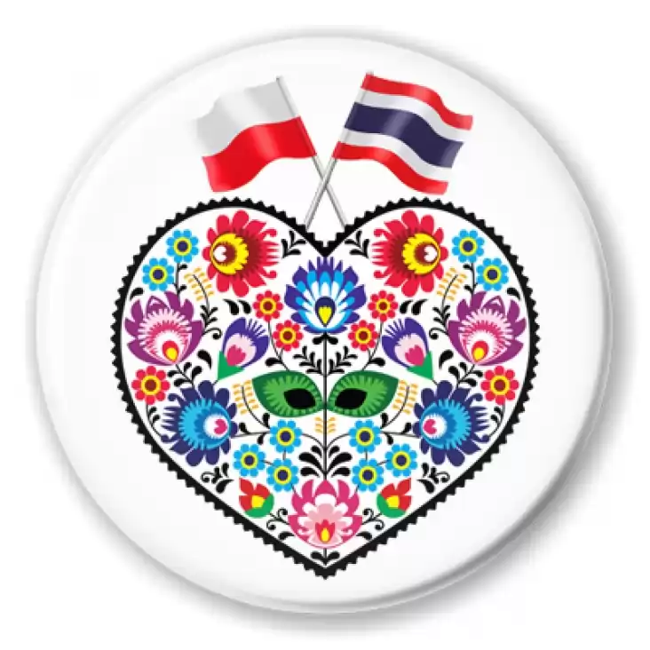 przypinka Polska - Tajlandia