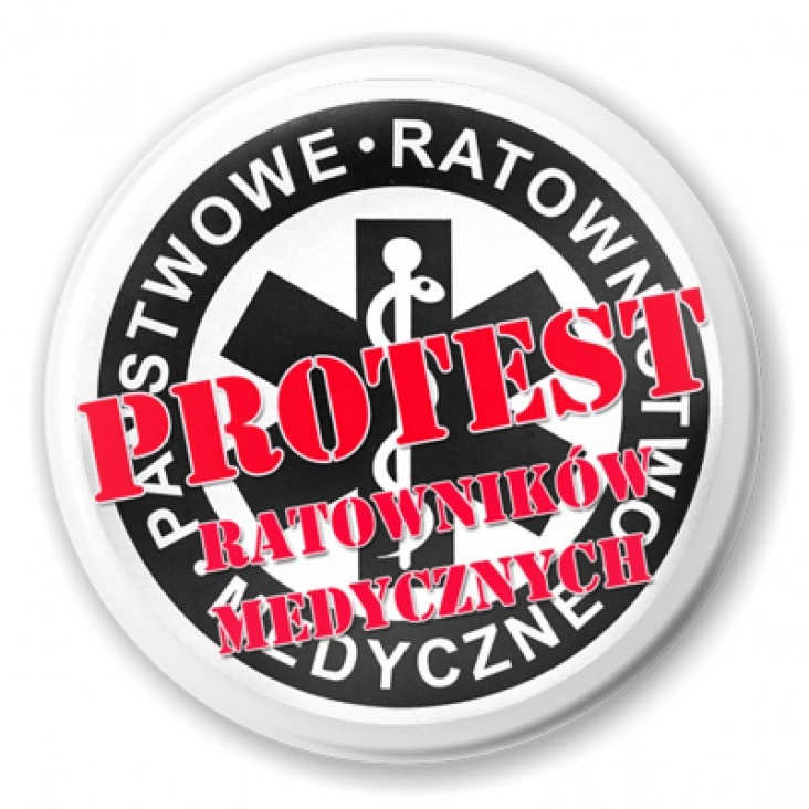 przypinka Protest ratowników medycznych