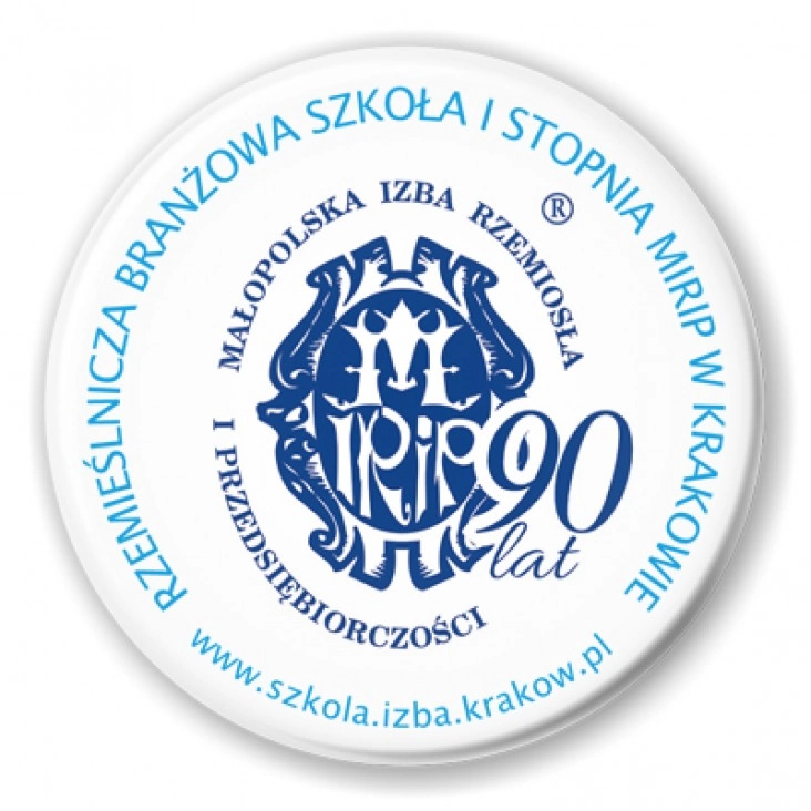 przypinka Rzemieślnicza Szkoła w Krakowie