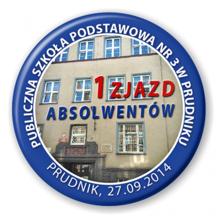 przypinka SP nr 3 w Prudniku - 1 Zjazd Absolwentów