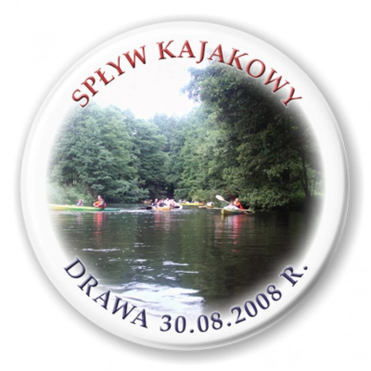 przypinka Spływ Kajakowy Drawa