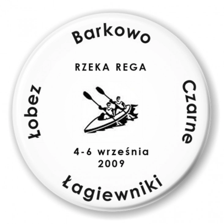 przypinka Spływ kajakowy - Rzeka Rega