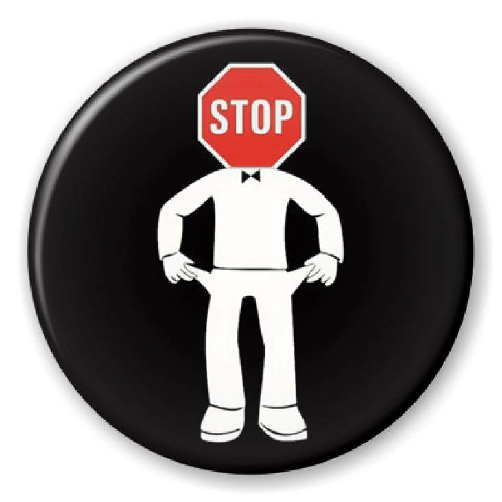 przypinka Stop