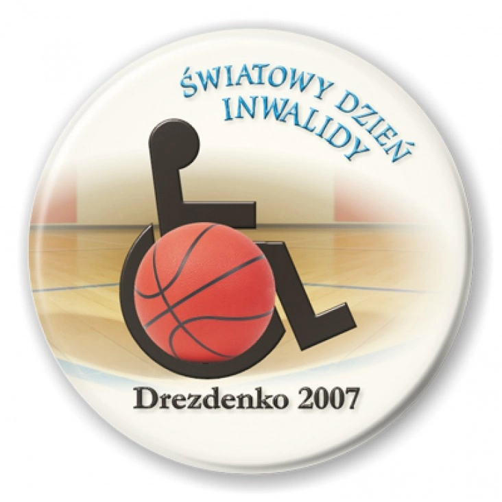 przypinka Światowy Dzień Inwalidy 2007