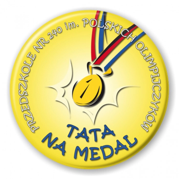 przypinka Tata na medal