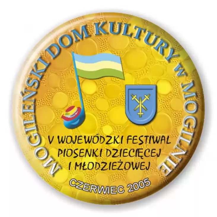przypinka V Wojewódzki Festiwal Piosenki Dziecięcej i Młodzieżowej