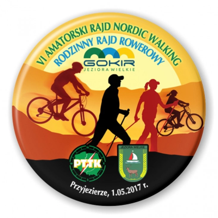 przypinka VI Amatorski Rajd Nordic Walking 2017