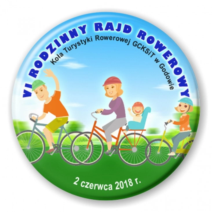 przypinka VI Rodzinny Rajd Rowerowy