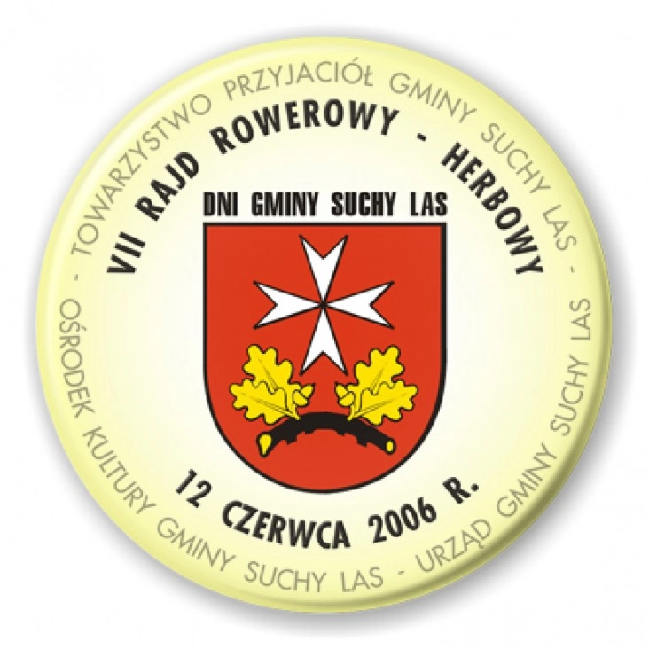 przypinka VII Rajd Rowerowy - Herbowy