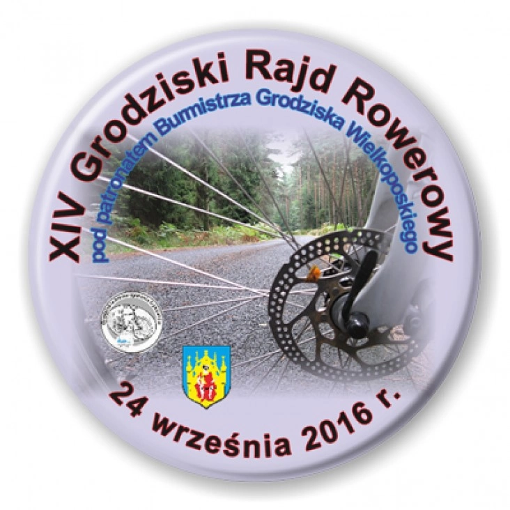 przypinka XIV Grodziski Rajd Rowerowy