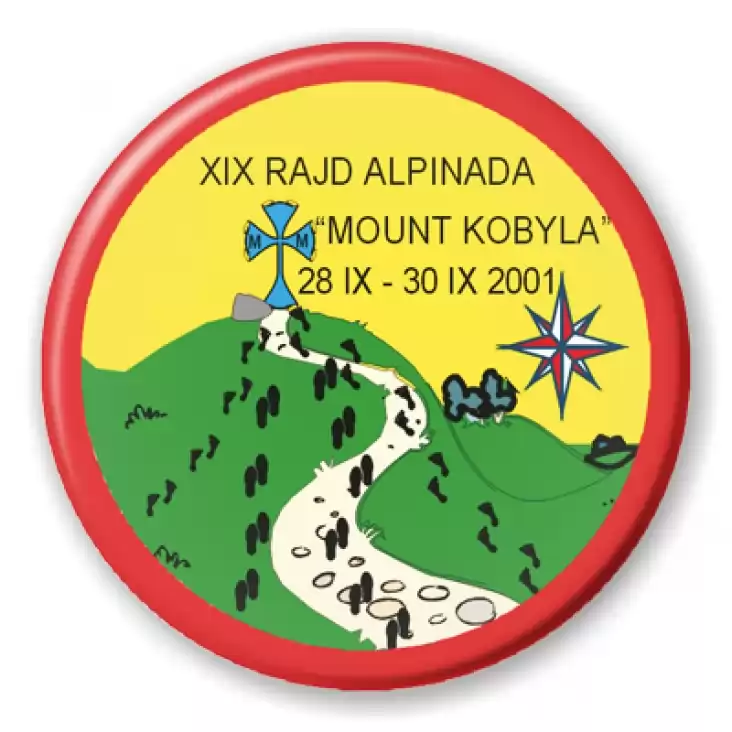 przypinka XIX Rajd Alpinada Mount Kobyla