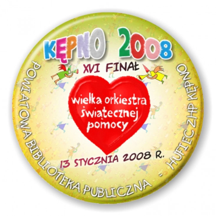 przypinka XVI Finał WOŚP Kępno 2008