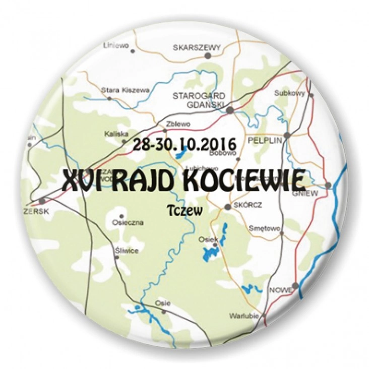 przypinka XVI Rajd Kociewie