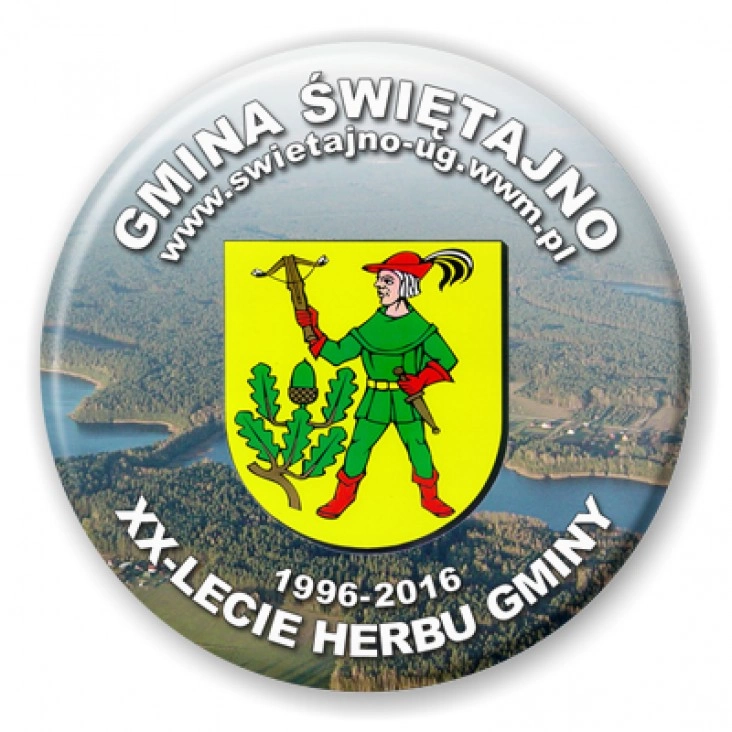 przypinka XX-lecie Herbu Gminy Świętajno