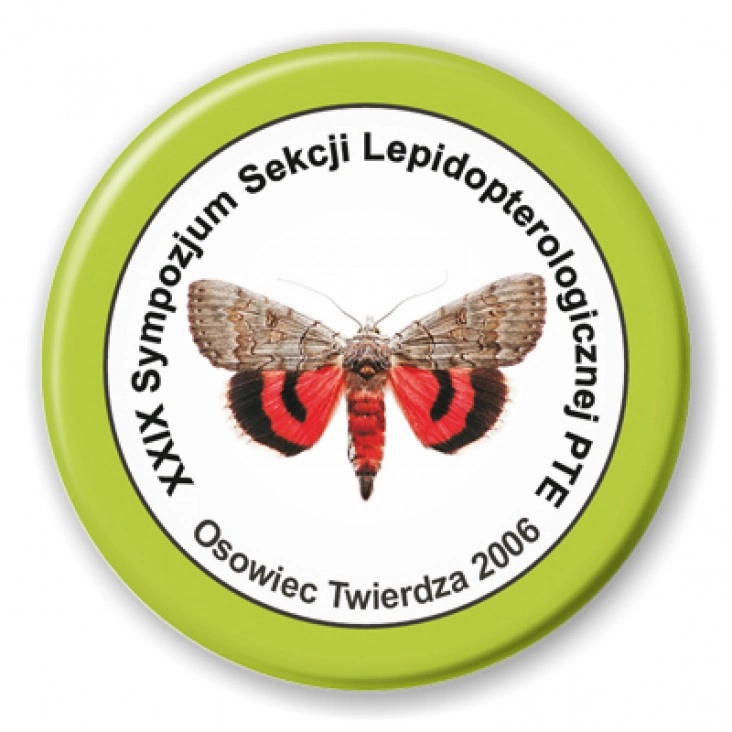 przypinka XXIX Sympozjum Sekcji Lepidopterologicznej PTE