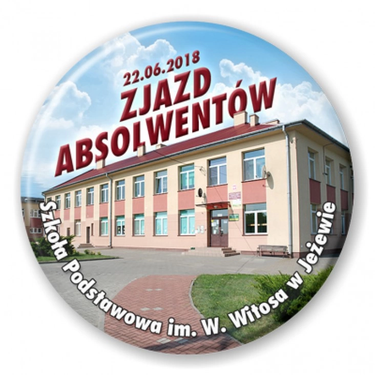 przypinka Zjazd absolwentów SP w Jeżewie