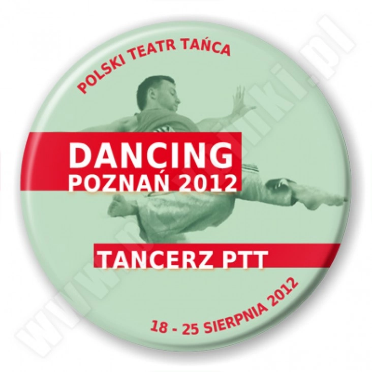 przypinka Dancing Poznań 2012 - tancerz PTT