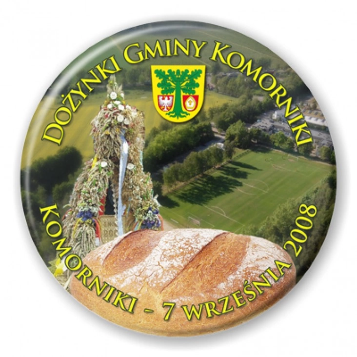 przypinka Dożynki Gminy Komorniki 2008