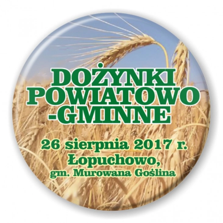 przypinka Dożynki Murowana Goślina