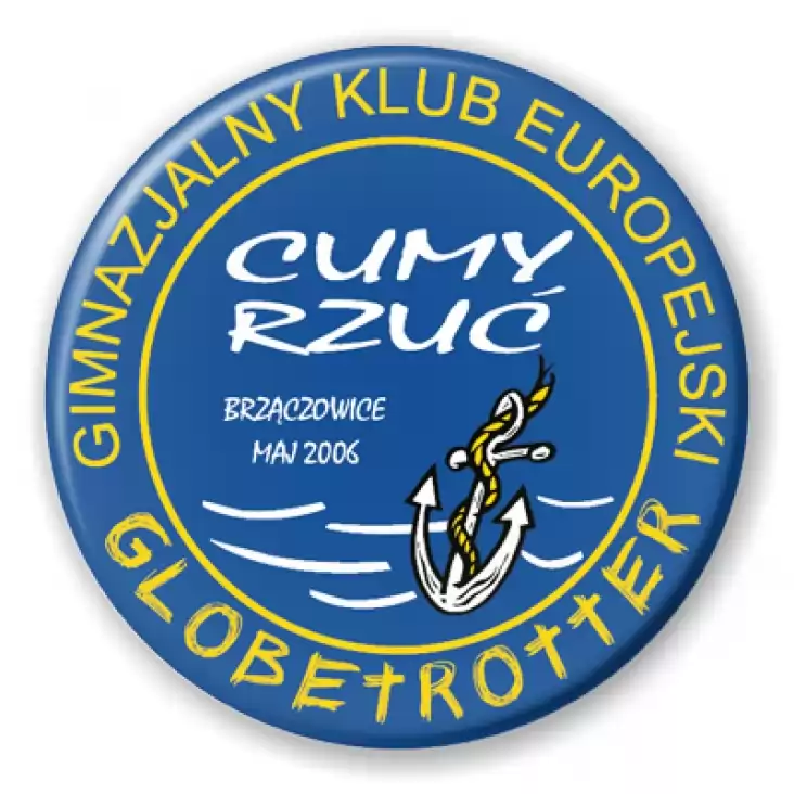 przypinka Globetrotter - Gimnazjalny Klub Europejski w Brzączowicach 