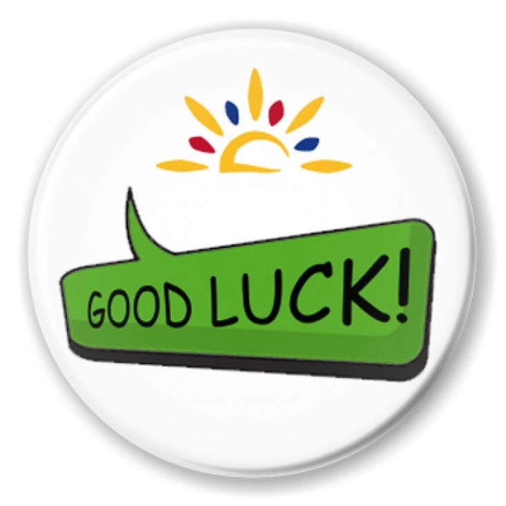 przypinka Good luck! 