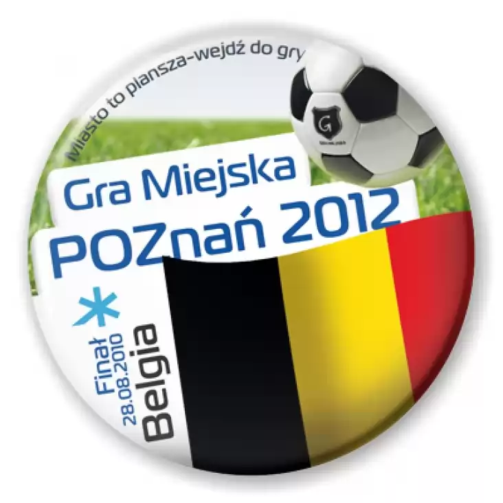 przypinka Gra Miejska - Poznań 2012 - Belgia