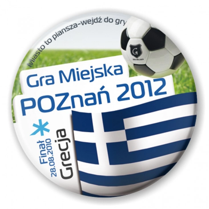 przypinka Gra Miejska - Poznań 2012 - Grecja
