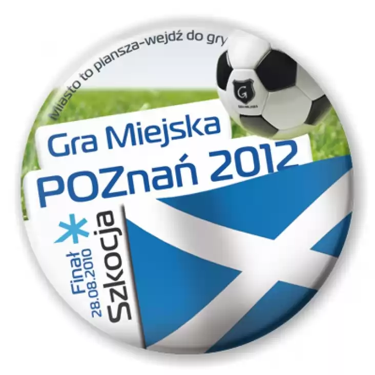 przypinka Gra Miejska - Poznań 2012 - Szkocja