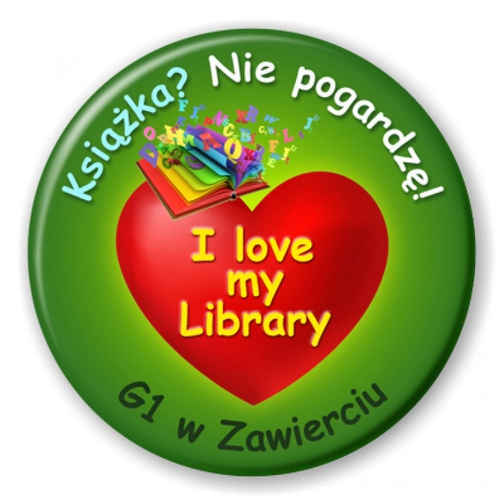 przypinka I love my Library