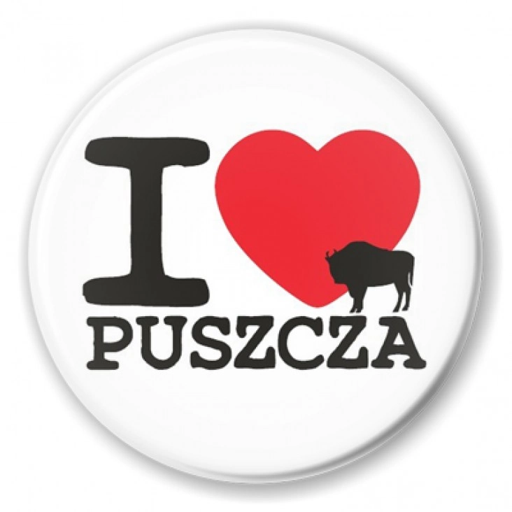przypinka I love Puszcza
