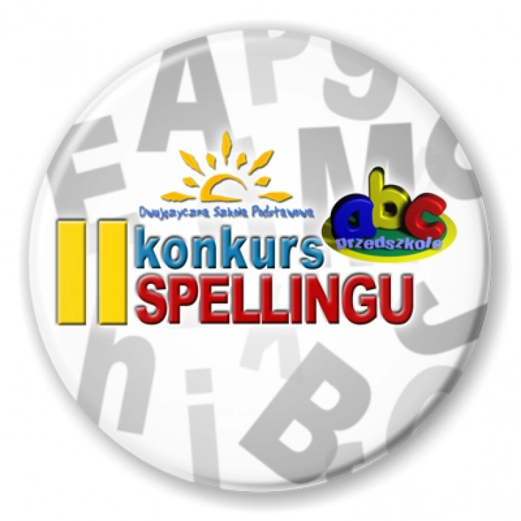 przypinka II konkurs spellingu