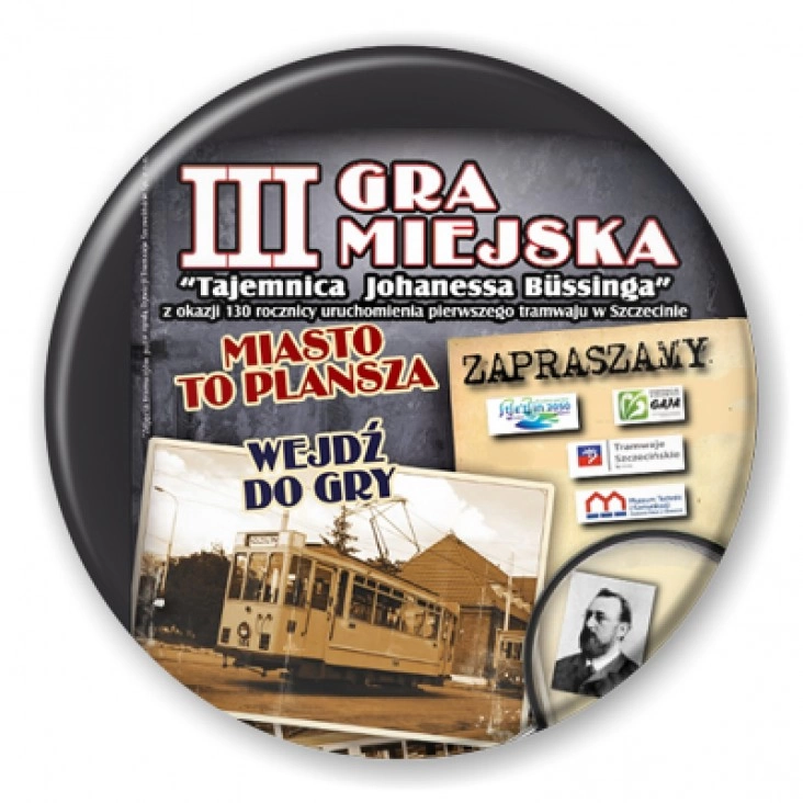przypinka III Gra Miejska w Szczecinie