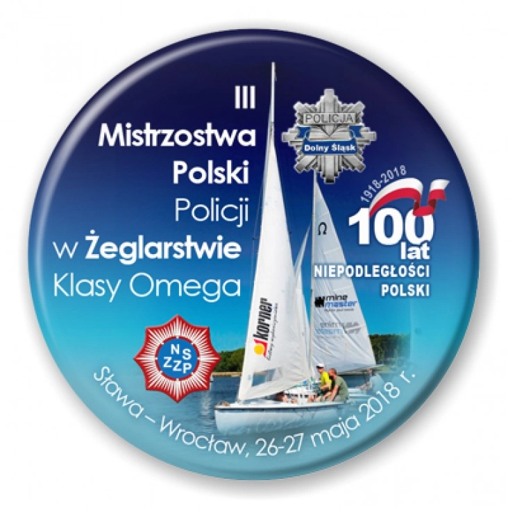 przypinka III Mistrzostwa Polski Policji w Żeglarstwie