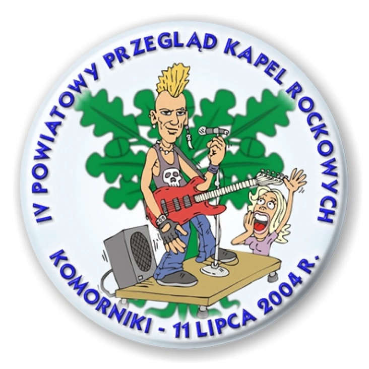 przypinka IV Powiatowy Przegląd Kapel Rockowych