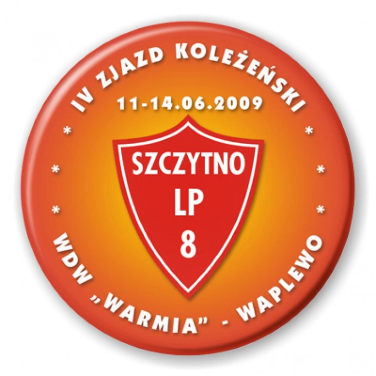 przypinka IV Zjazd Koleżeński WDW WARMIA - Waplewo