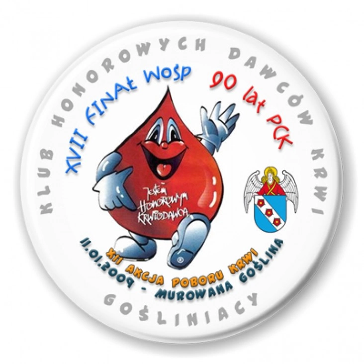 przypinka Klub Honorowych Dawców Krwi