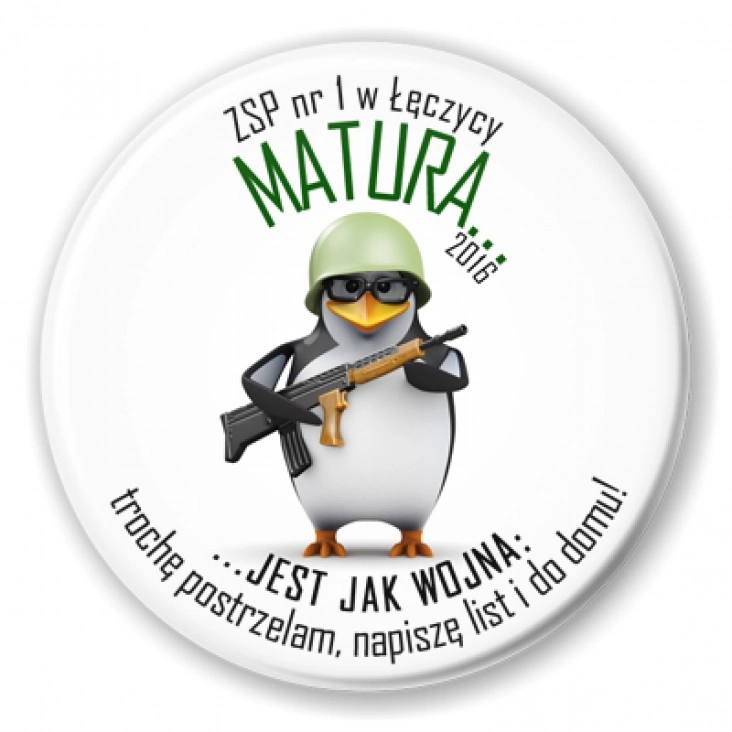 przypinka Matura - ZSP NR1 w Łęczycy