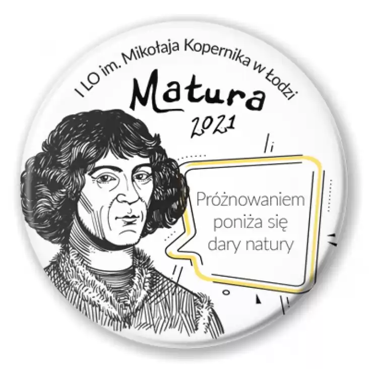 przypinka LO im. M. Kopernika w Łodzi