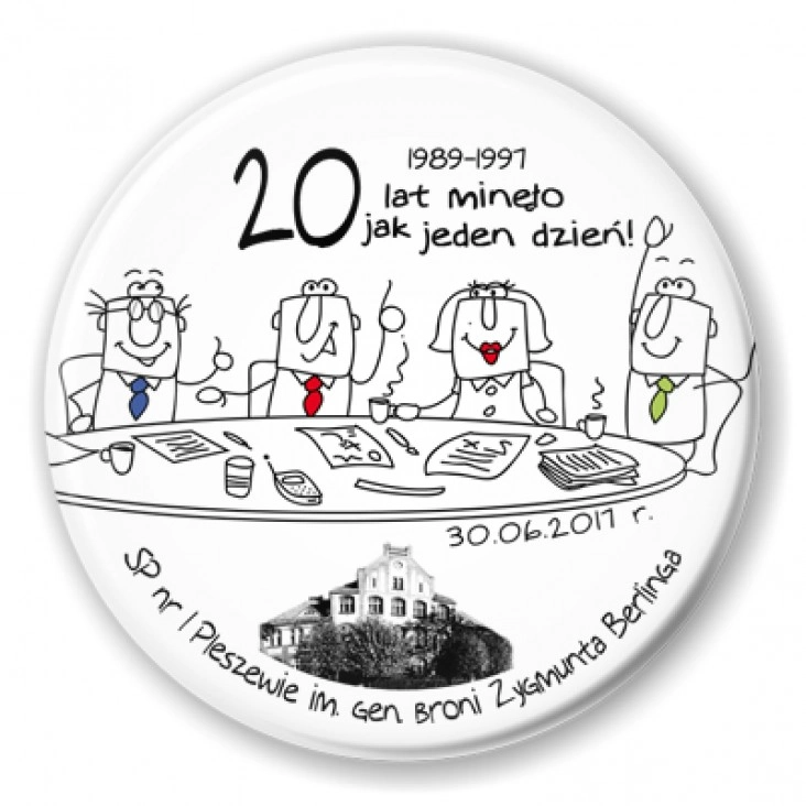 przypinka 20 lat minęło jak jeden dzień