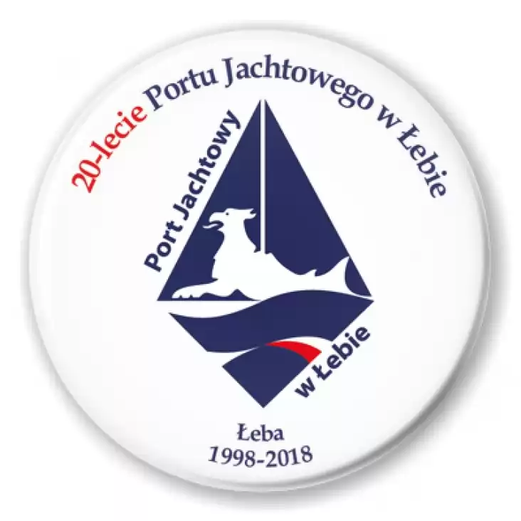 przypinka 20-lecie Portu Jachtowego w Łebie