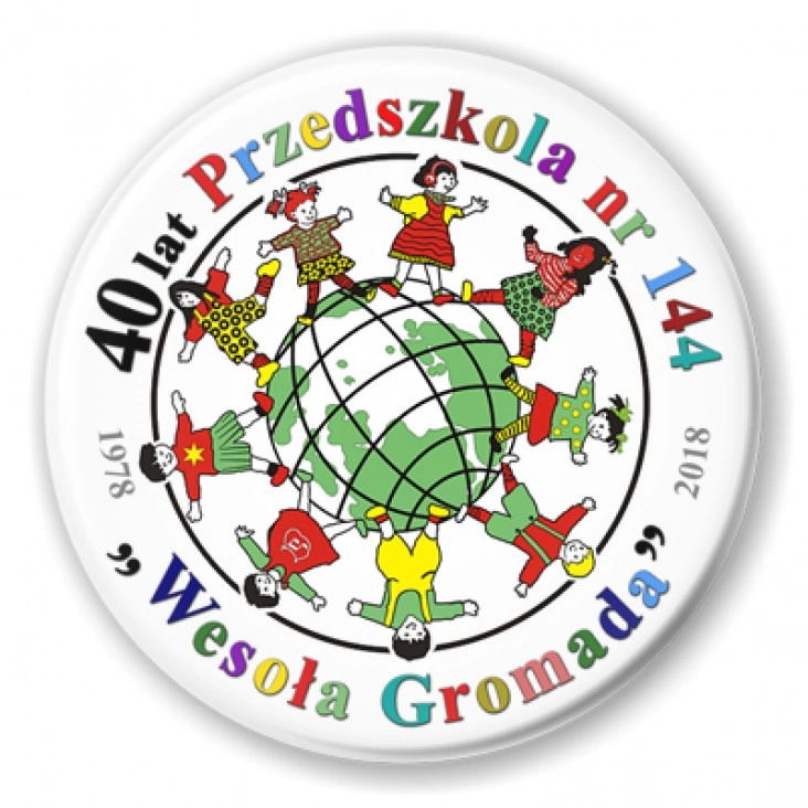 przypinka 40 lat Przedszkola Wesoła Gromada