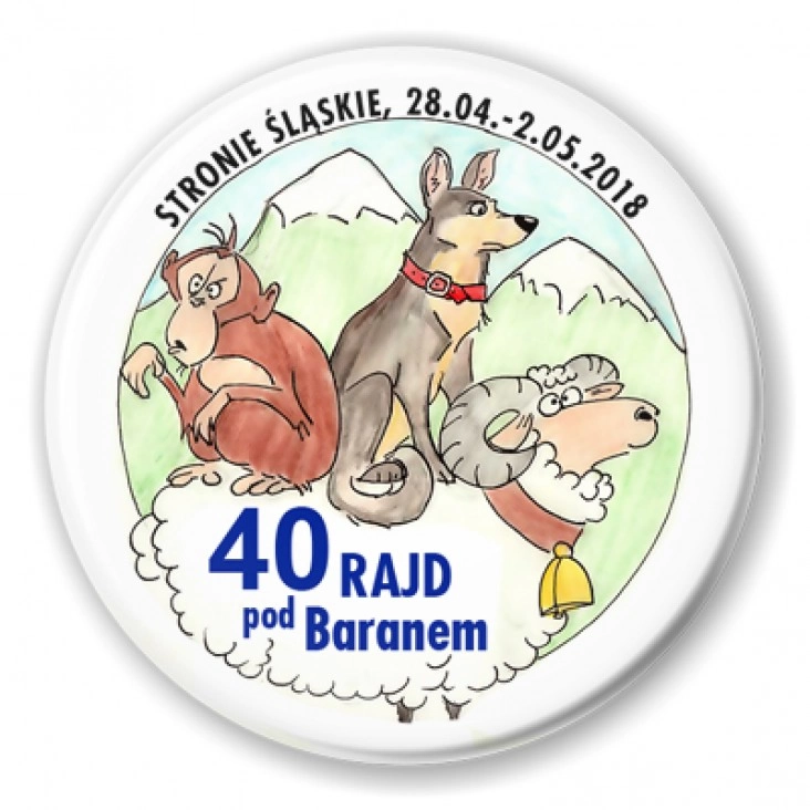 przypinka 40 Rajd pod Baranem