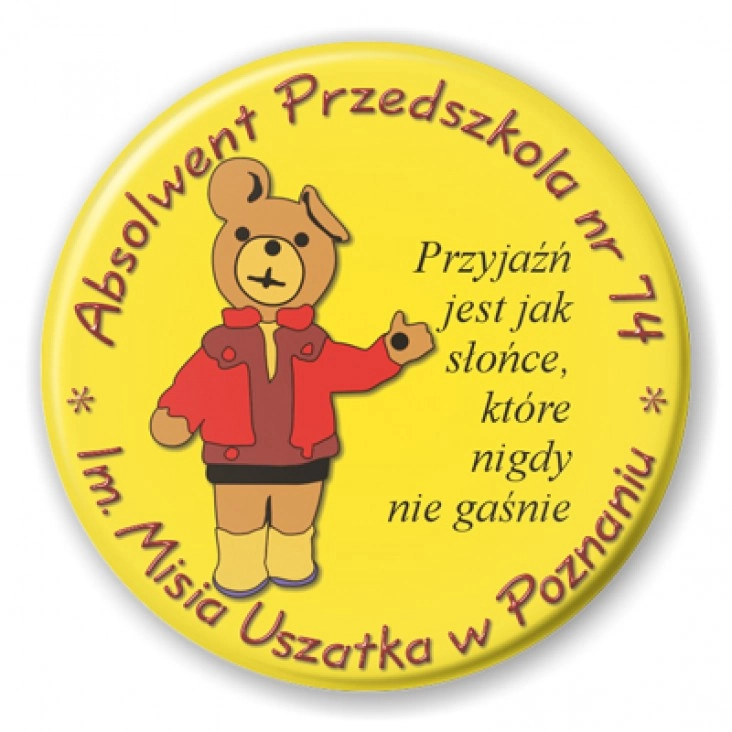 przypinka Absolwent przedszkola nr 74