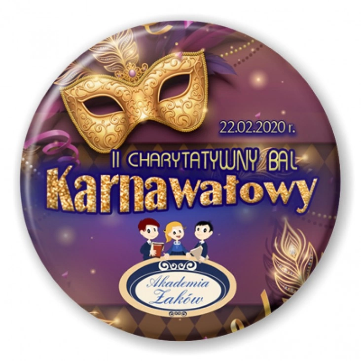 przypinka Bal karnawałowy