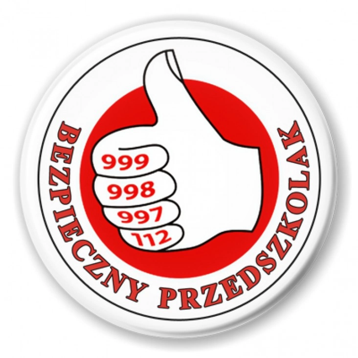 przypinka Bezpieczny Przedszkolak