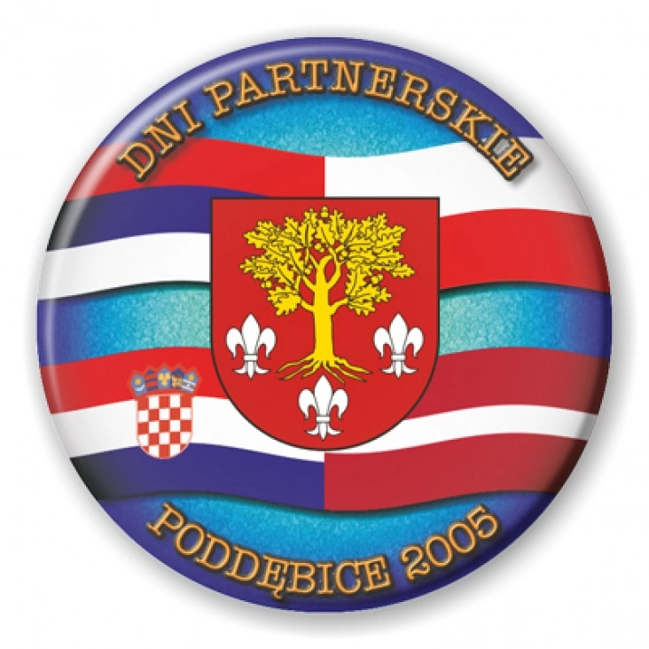 przypinka Dni partnerskie - Poddębice 2004